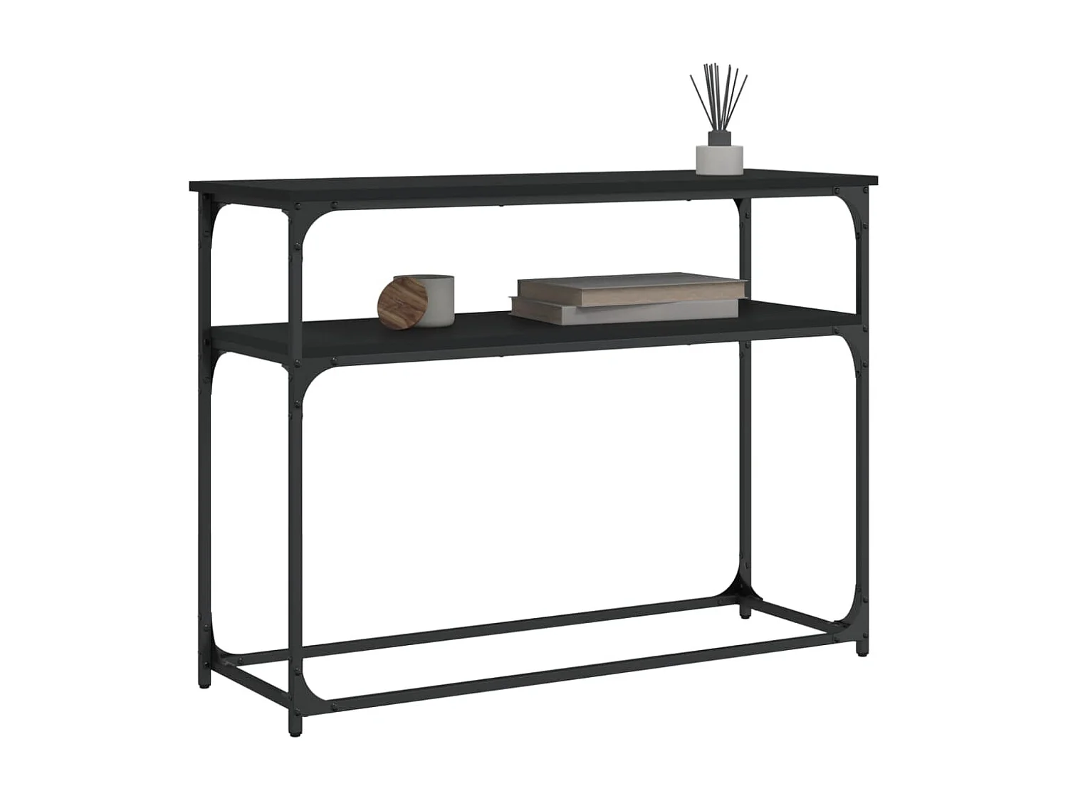 Konsolentisch,Flurtisch Schwarz 100x35,5x75 cm Holzwerkstoff -gkd906185