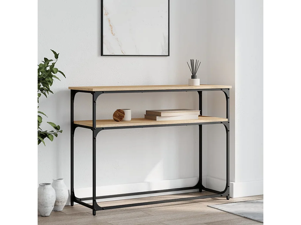 Wandtafel 100x35,5x75 cm bewerkt hout sonoma eikenkleurig NL973142