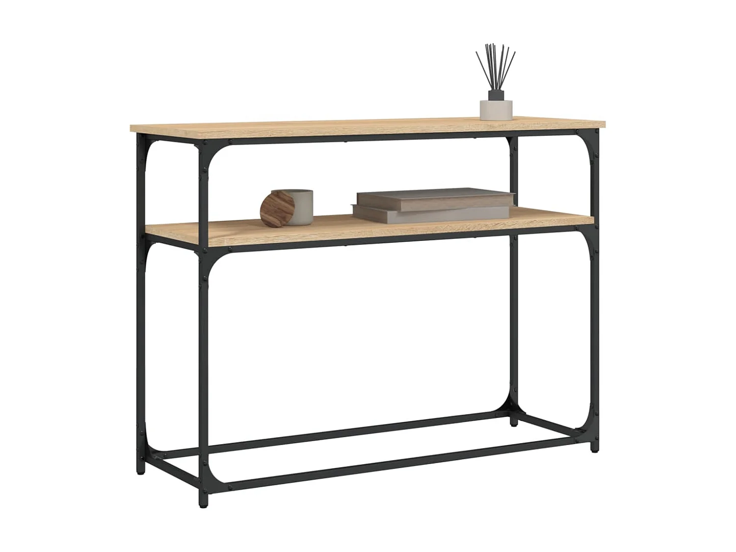 Console chêne sonoma 100x35,5x75 cm bois d'ingénierie OFR30574 BonneVie Meuble