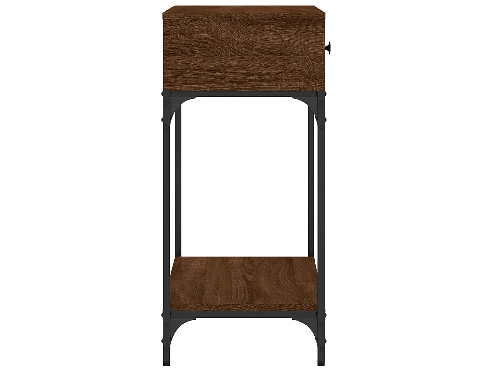 Mesa consola madera de ingeniería marrón roble 75x34,5x75 cm ES217734