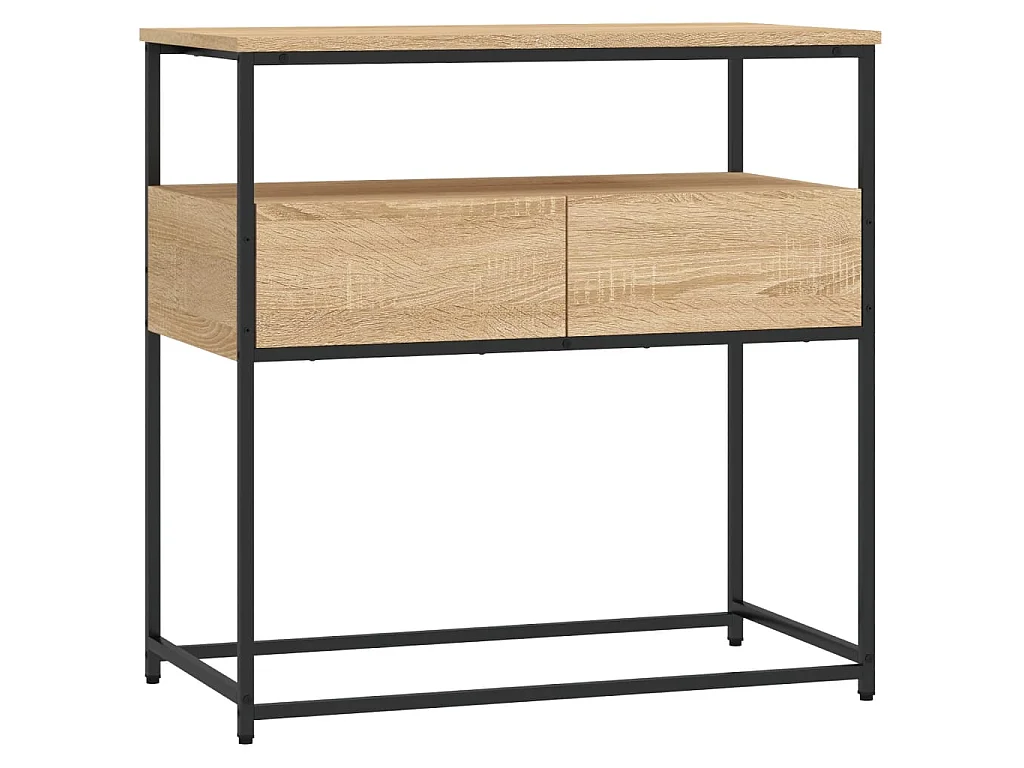 Mesa consola madera de ingeniería roble Sonoma 75x40x75 cm ES507627
