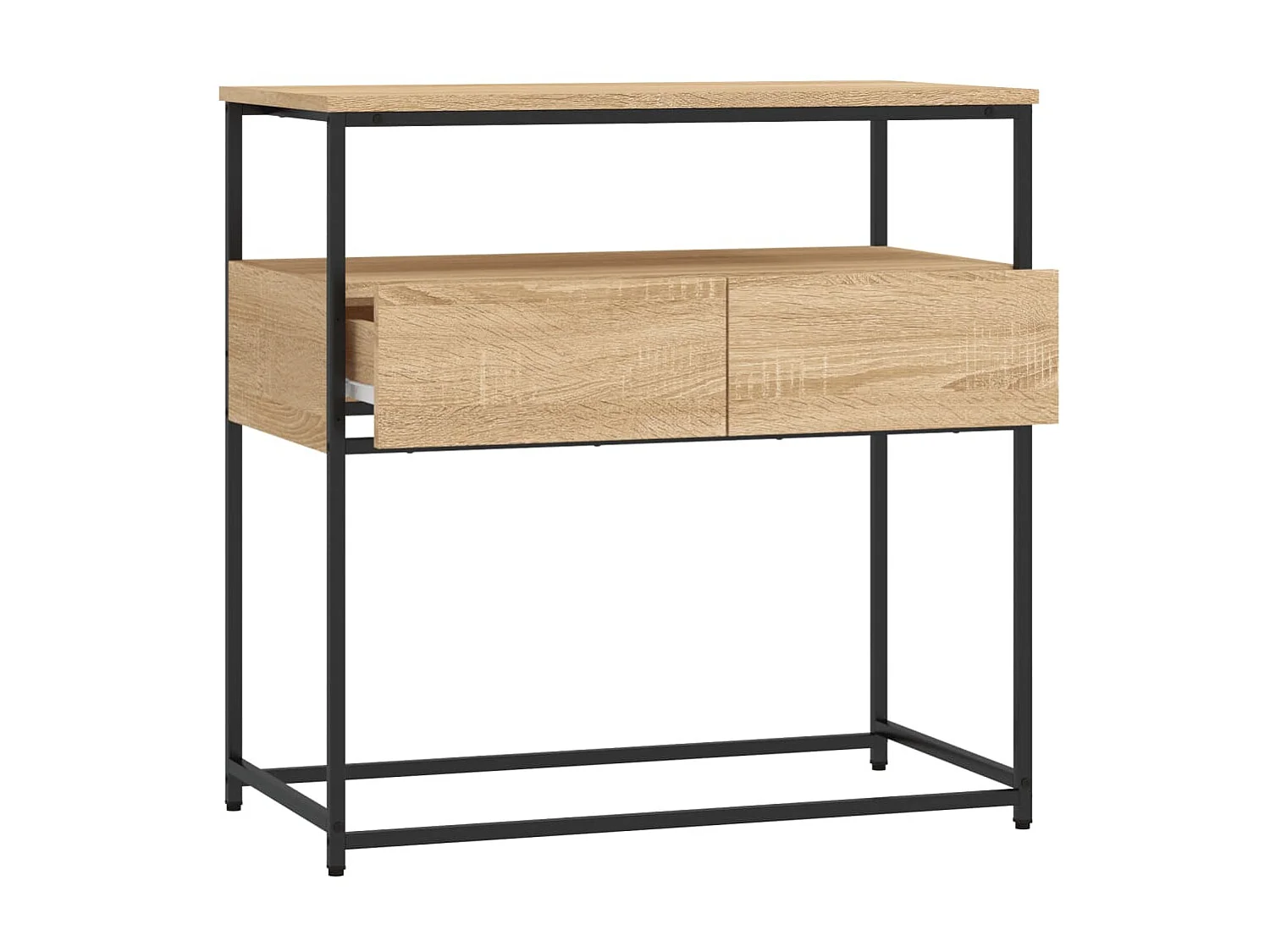 Mesa consola madera de ingeniería roble Sonoma 75x40x75 cm ES507627
