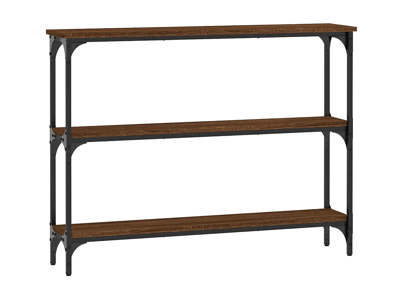 Console chêne marron 100x22,5x75 cm bois d'ingénierie OFR31316 BonneVie Meuble