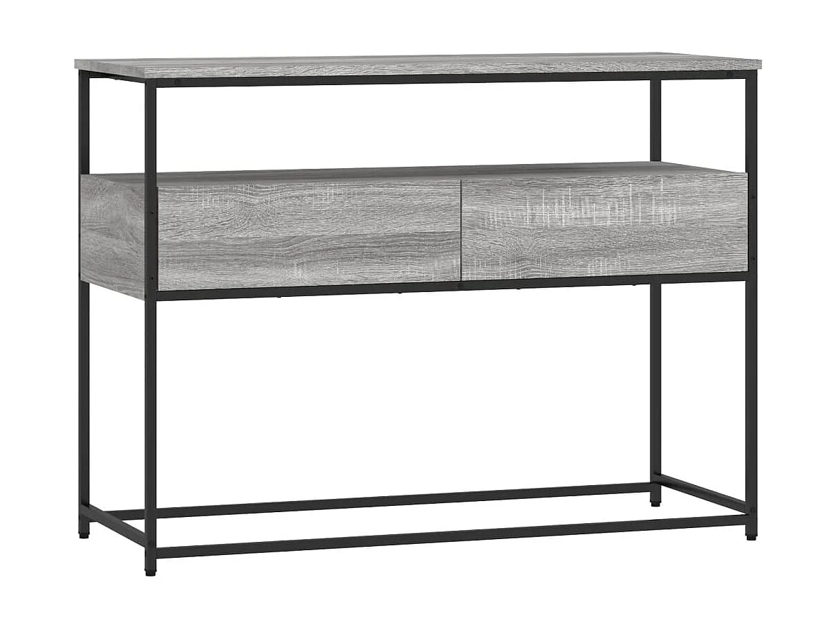 Console sonoma gris 100x40x75 cm bois d'ingénierie OFR13942 BonneVie Meuble