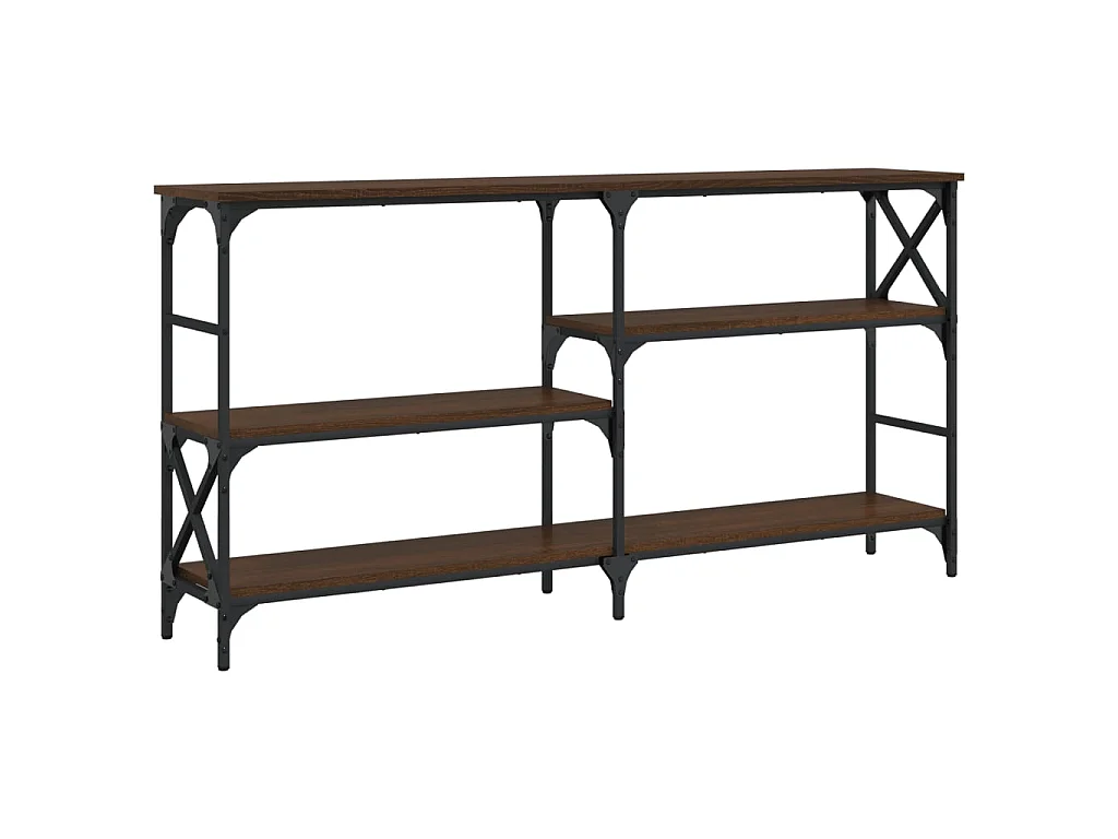 Mesa consola 150x29x76,5 cm derivados madeira carvalho castanho PT813009