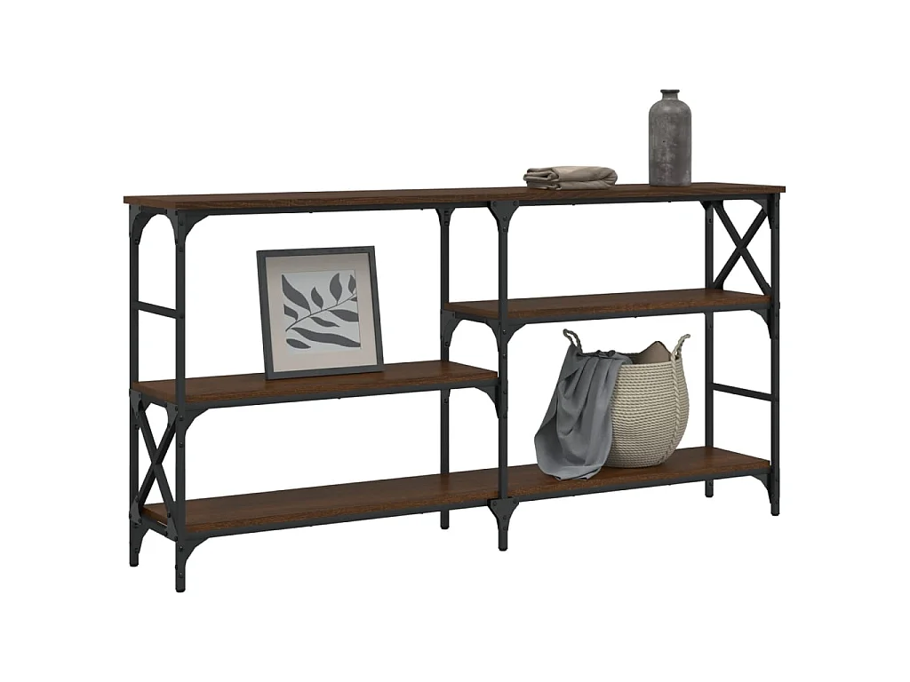 Mesa consola 150x29x76,5 cm derivados madeira carvalho castanho PT813009