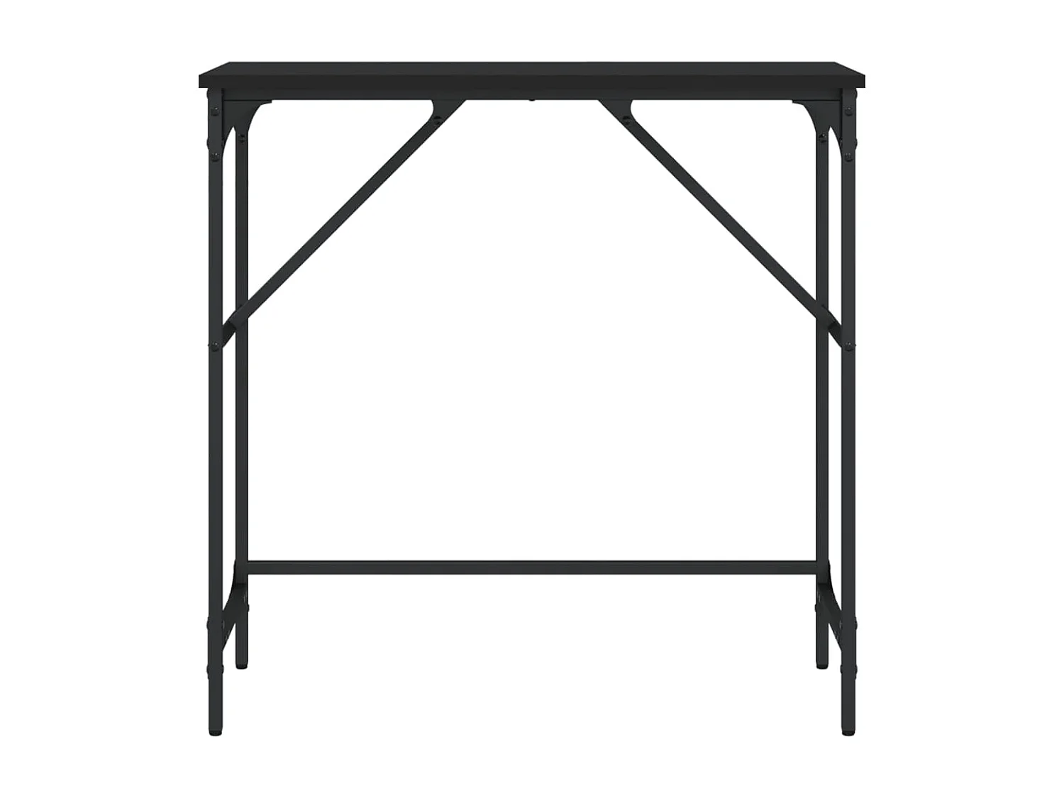 Tavolo Consolle Nero 75x32x75 cm in Legno Multistrato CFW24253