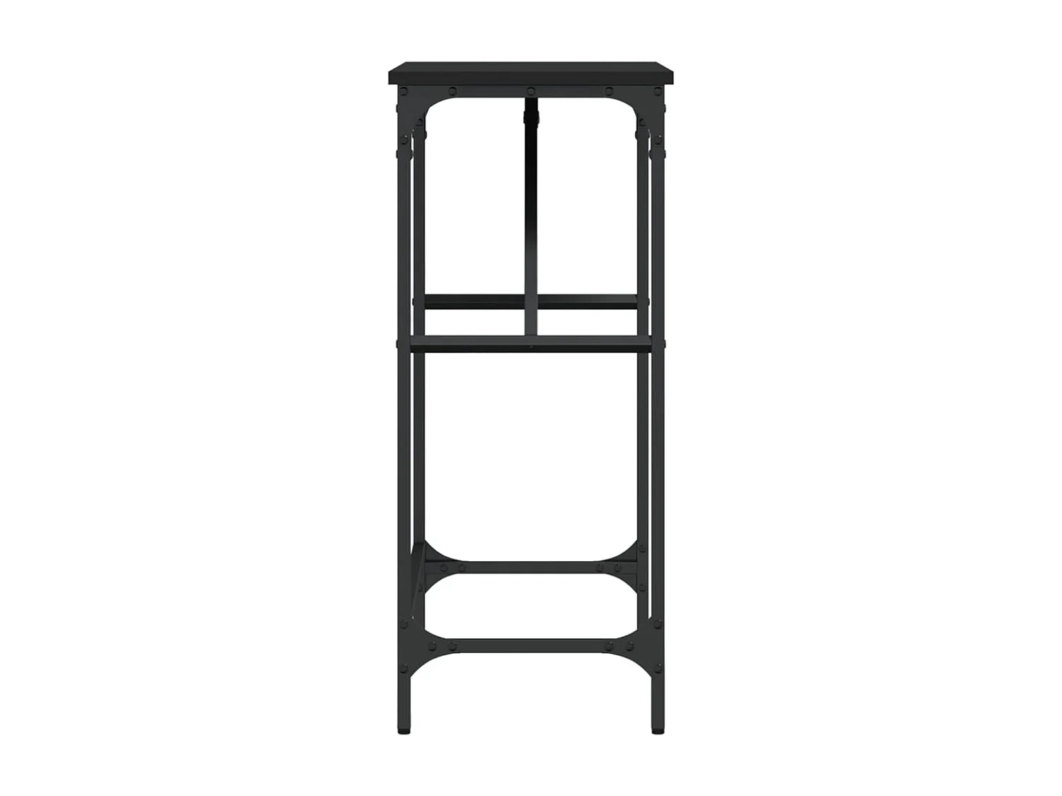 Tavolo Consolle Nero 75x32x75 cm in Legno Multistrato CFW24253