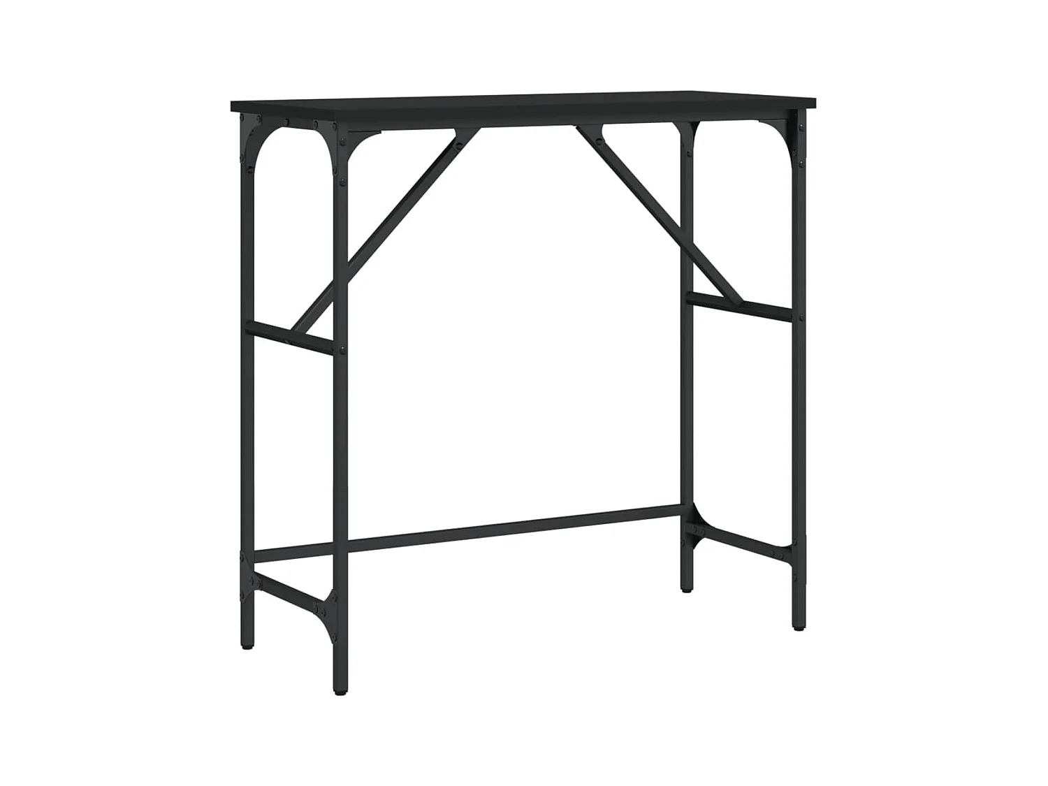 Konsolentisch,Flurtisch Schwarz 75x32x75 cm Holzwerkstoff -gkd333748