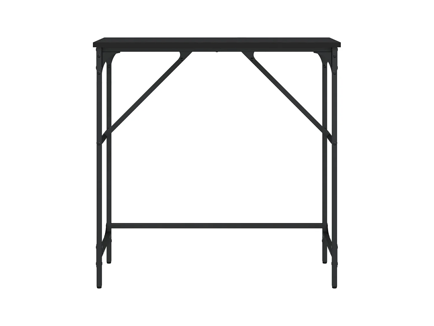 Konsolentisch,Flurtisch Schwarz 75x32x75 cm Holzwerkstoff -gkd333748