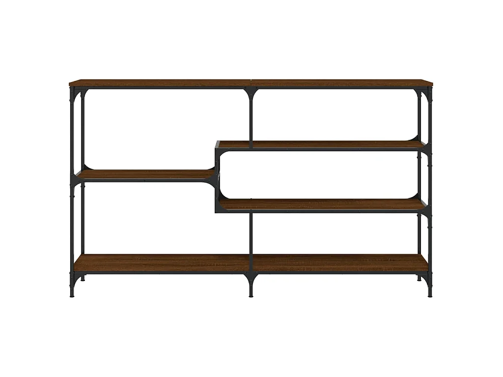 Console chêne marron 160x32x95 cm bois d'ingénierie OFR93933 BonneVie Meuble