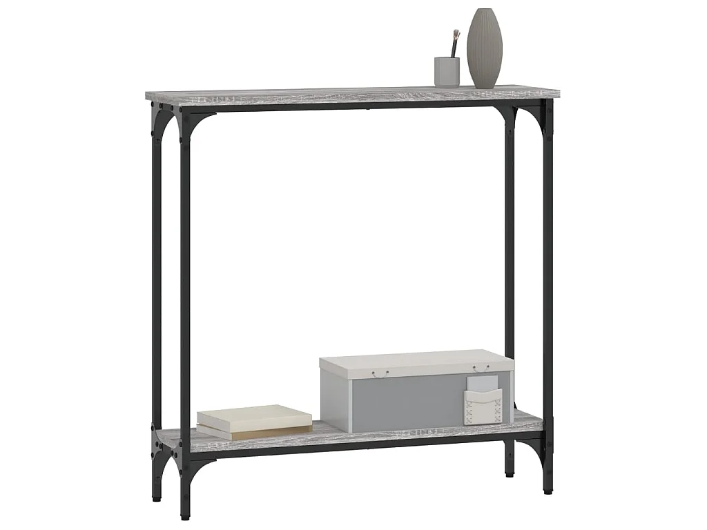 Console sonoma gris 75x22,5x75 cm bois d'ingénierie OFR78712 BonneVie Meuble