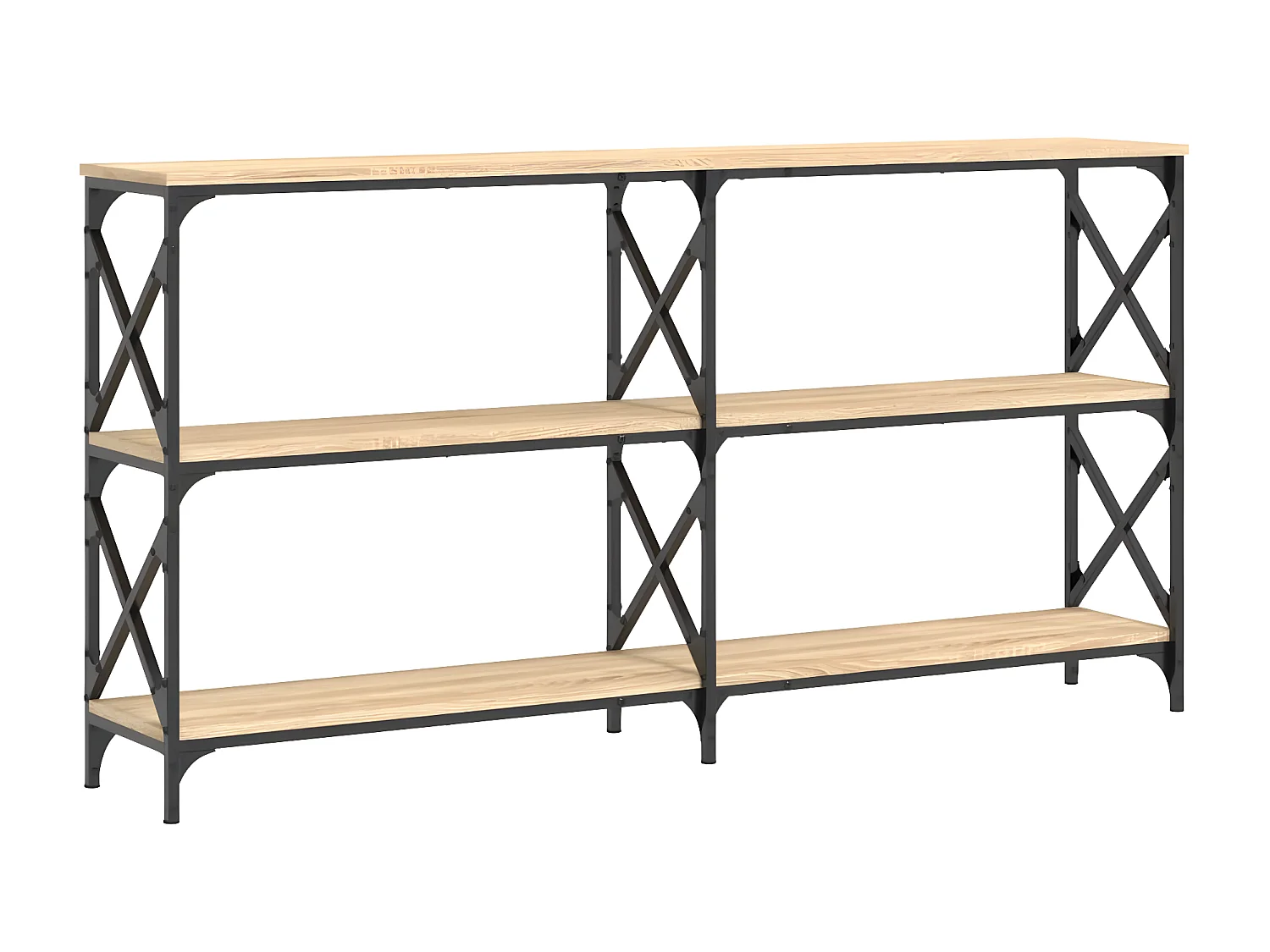 Console chêne sonoma 156x28x80,5 cm bois d'ingénierie OFR52402 BonneVie Meuble
