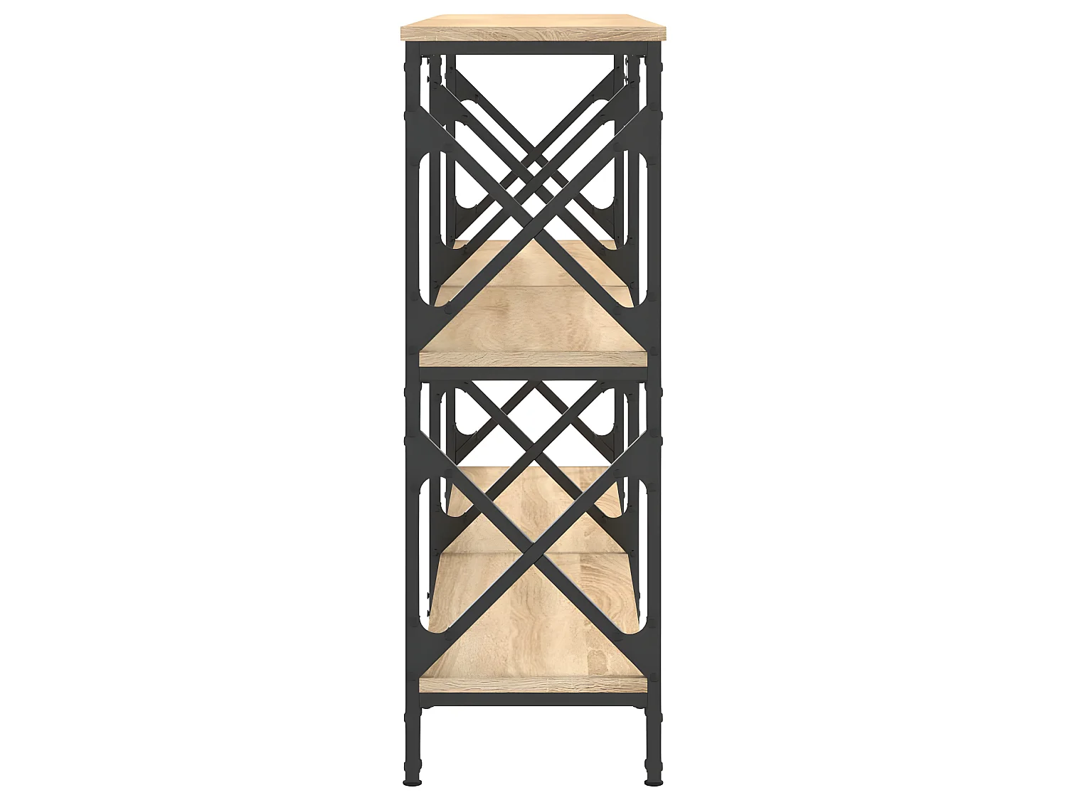 Console chêne sonoma 156x28x80,5 cm bois d'ingénierie OFR52402 BonneVie Meuble