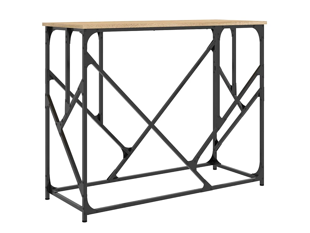 Console chêne sonoma 100x40x80 cm bois d'ingénierie OFR14724 BonneVie Meuble