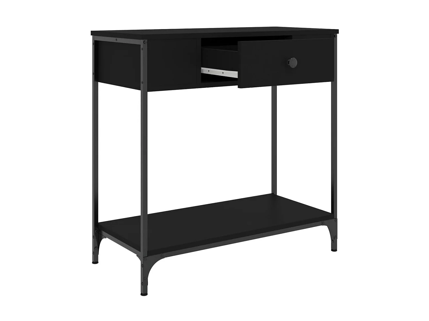 Mesa consola 75x34,5x75 cm derivados de madeira preto PT711524