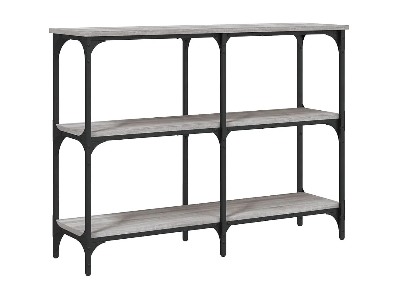 Console sonoma gris 100x29x75 cm bois d'ingénierie OFR14198 BonneVie Meuble