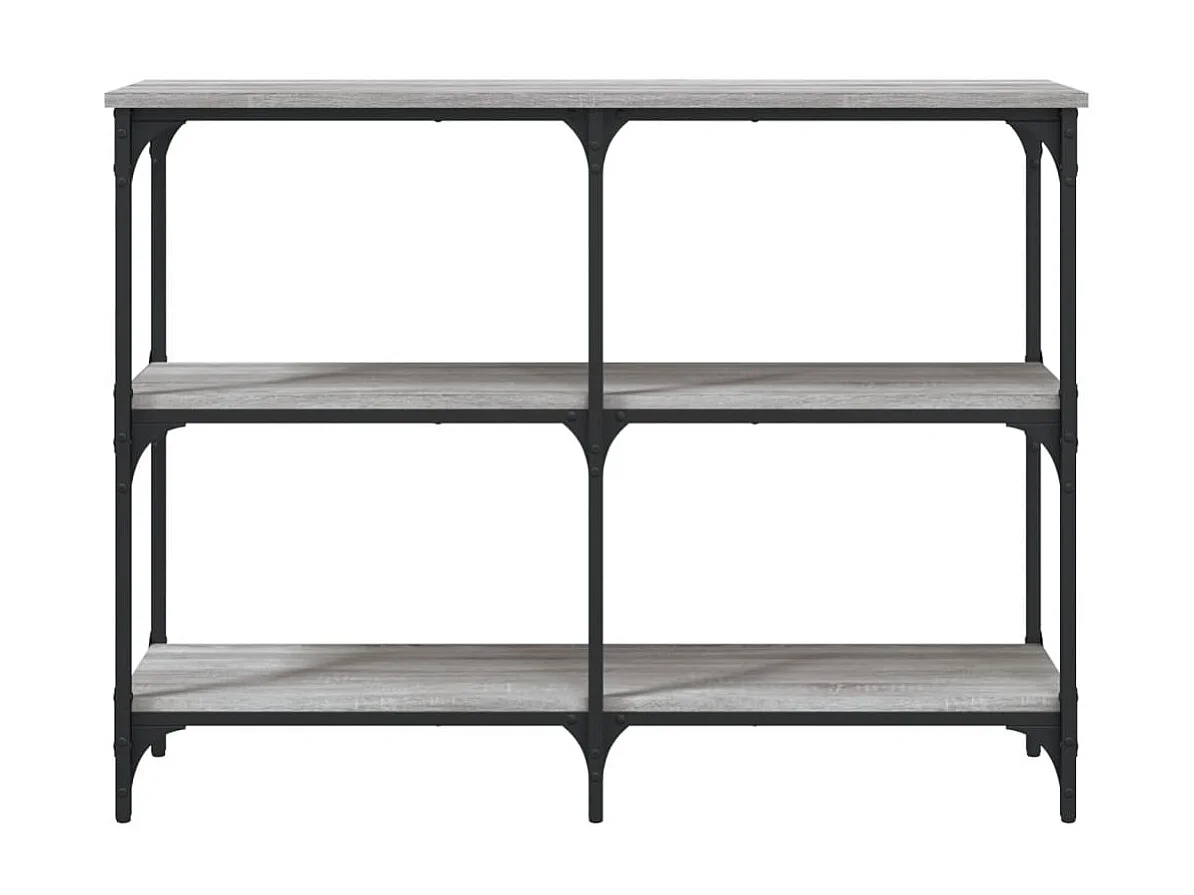 Console sonoma gris 100x29x75 cm bois d'ingénierie OFR14198 BonneVie Meuble