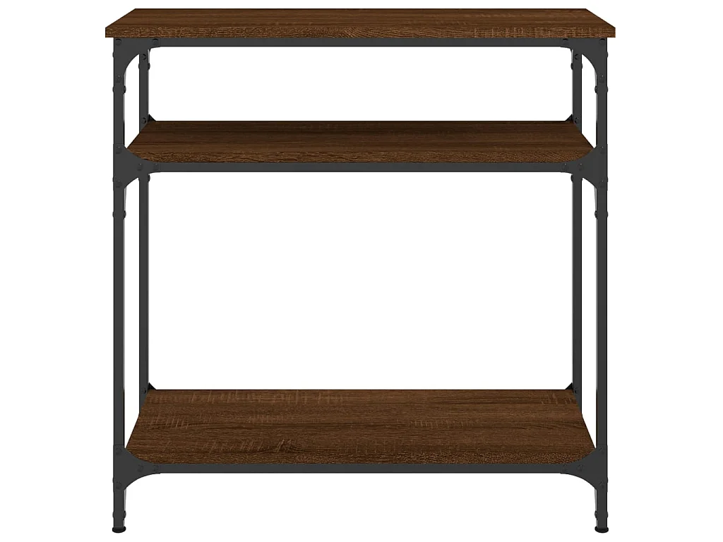 Console chêne marron 75x29x75 cm bois d'ingénierie OFR80848 BonneVie Meuble