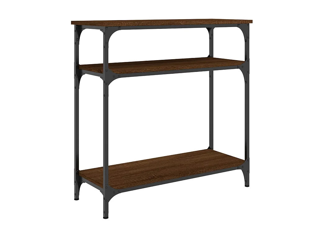 Wandtafel 75x29x75 cm bewerkt hout bruin eikenkleur NL820397