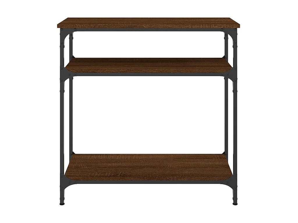 Wandtafel 75x29x75 cm bewerkt hout bruin eikenkleur NL820397