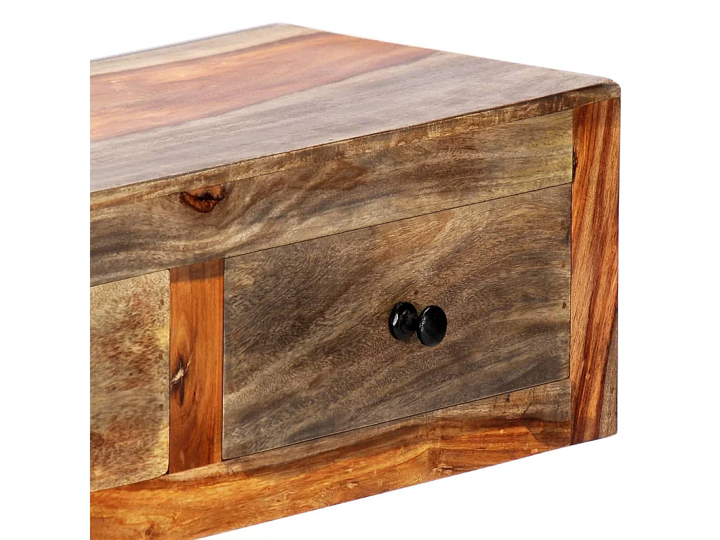 Console murale 100x25x20 cm Bois massif OFR47609 BonneVie Meuble