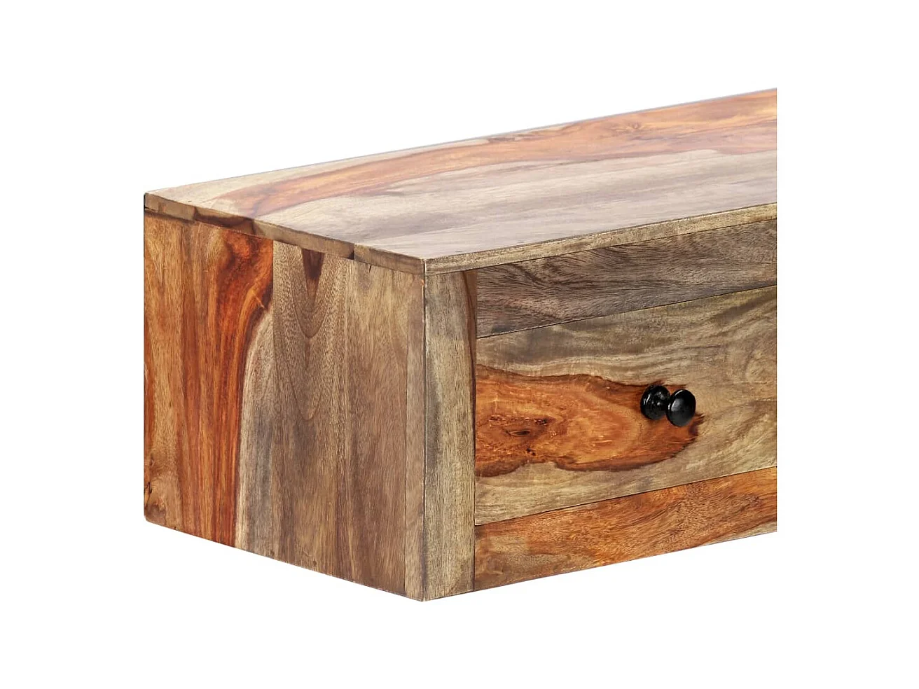 Console murale 100x25x20 cm Bois massif OFR47609 BonneVie Meuble