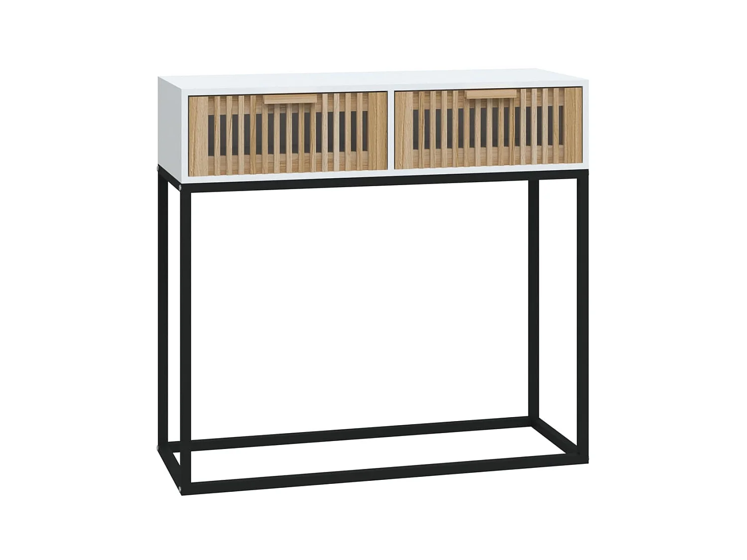 Konsolentisch,Flurtisch Weiß 80x30x75 cm Holzwerkstoff und Eisen -gkd763630