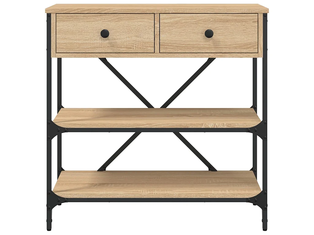 Console chêne sonoma 75x34,5x75 cm bois d'ingénierie OFR99690 BonneVie Meuble