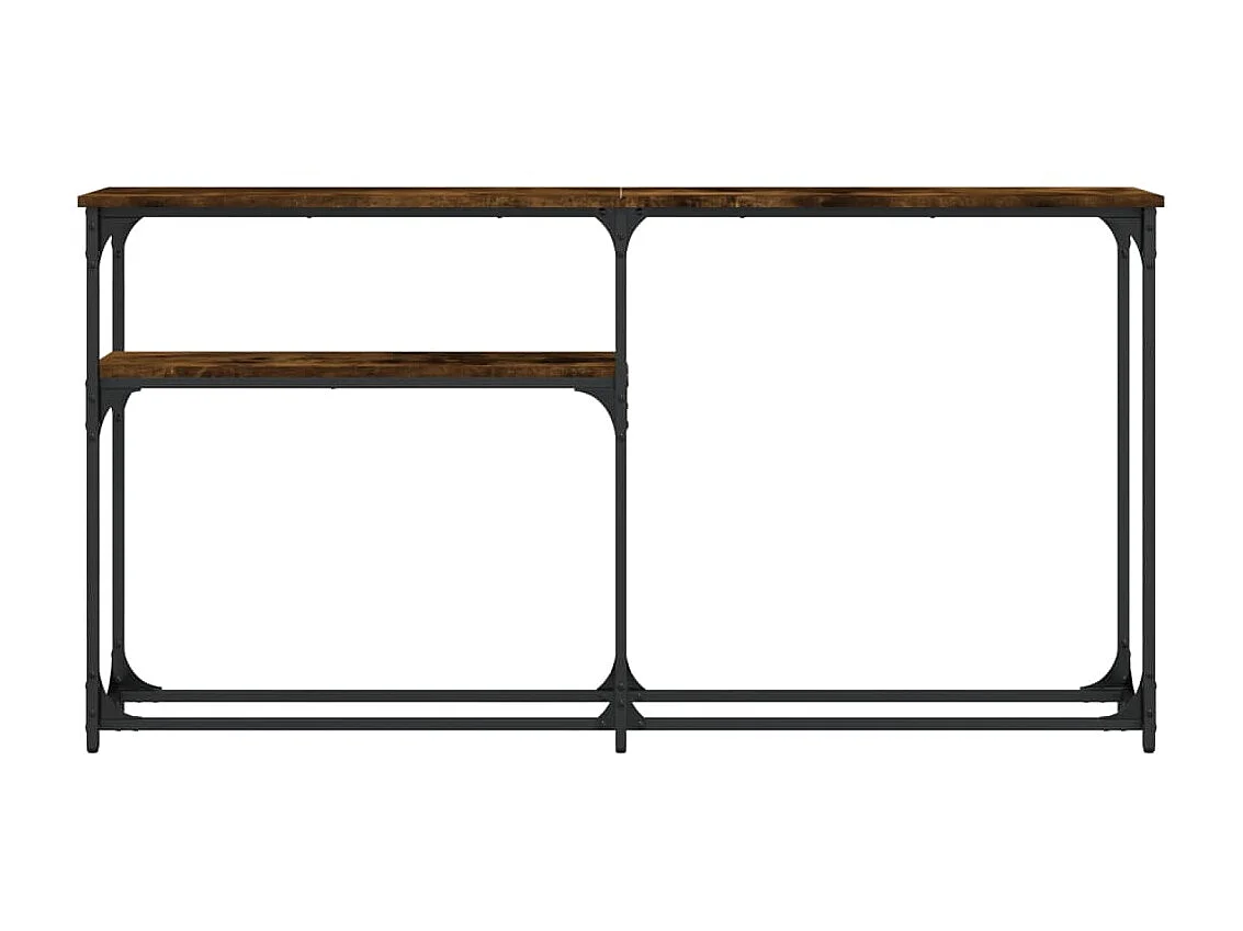 Console chêne fumé 145x22,5x75 cm bois d'ingénierie OFR34405 BonneVie Meuble