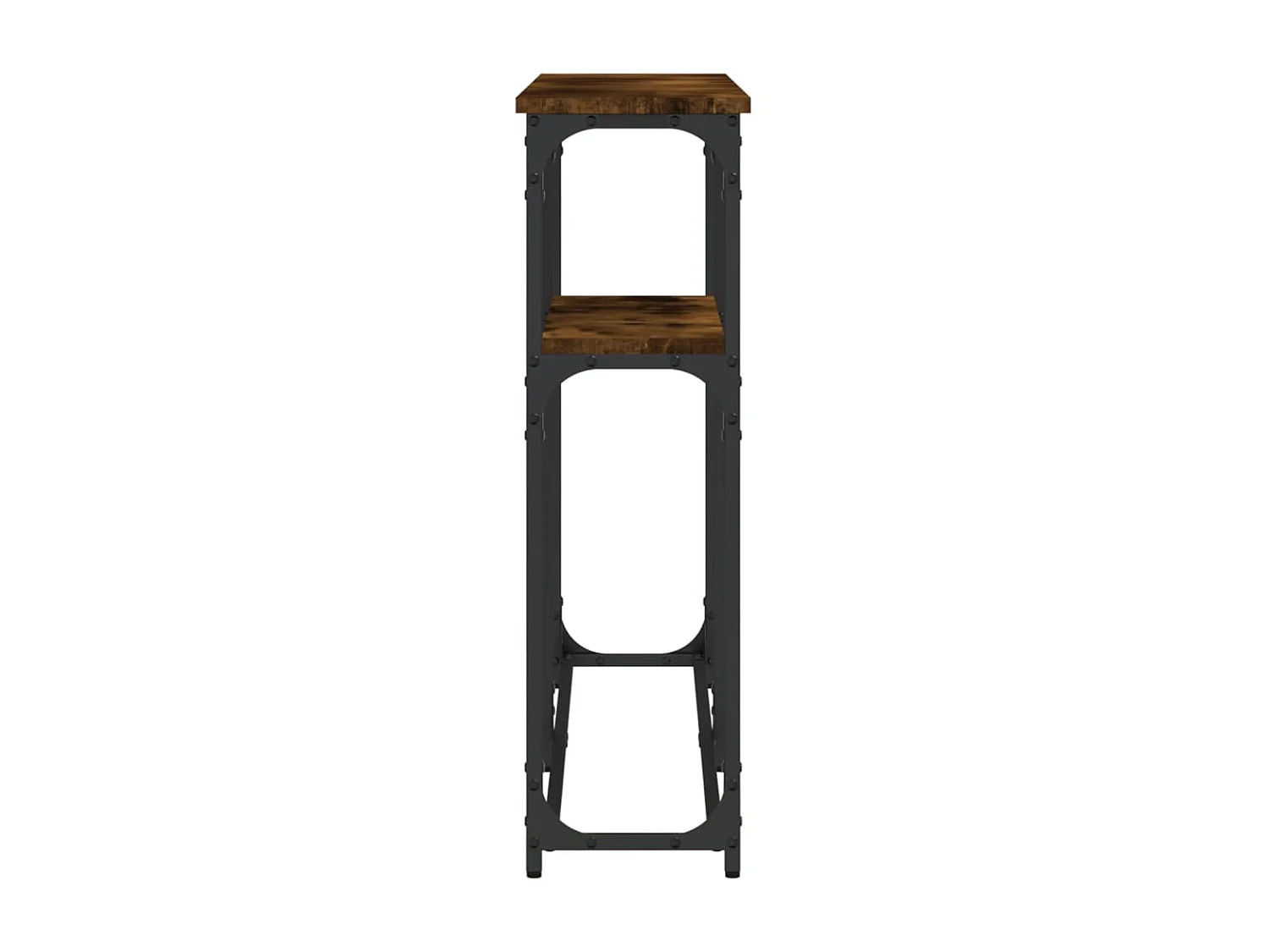 Console chêne fumé 145x22,5x75 cm bois d'ingénierie OFR34405 BonneVie Meuble