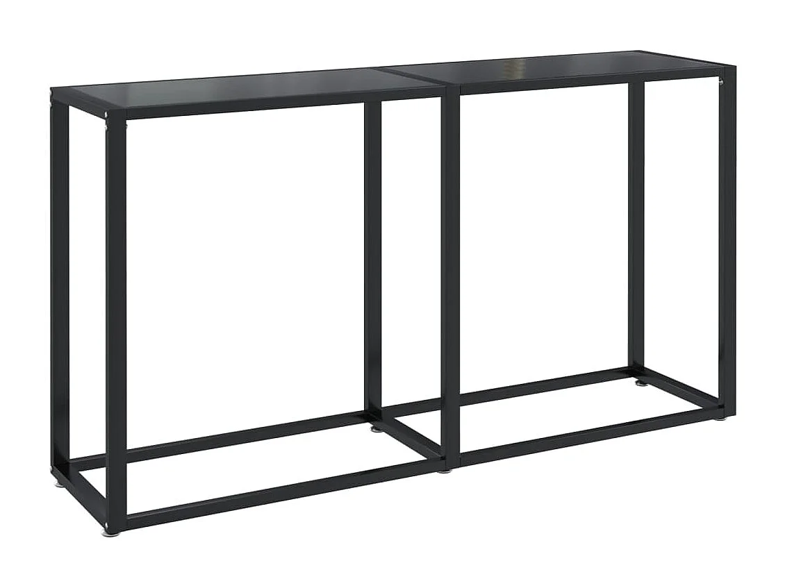 Mesa consola preto 140x35x75,5 cm vidro temperado PT273399
