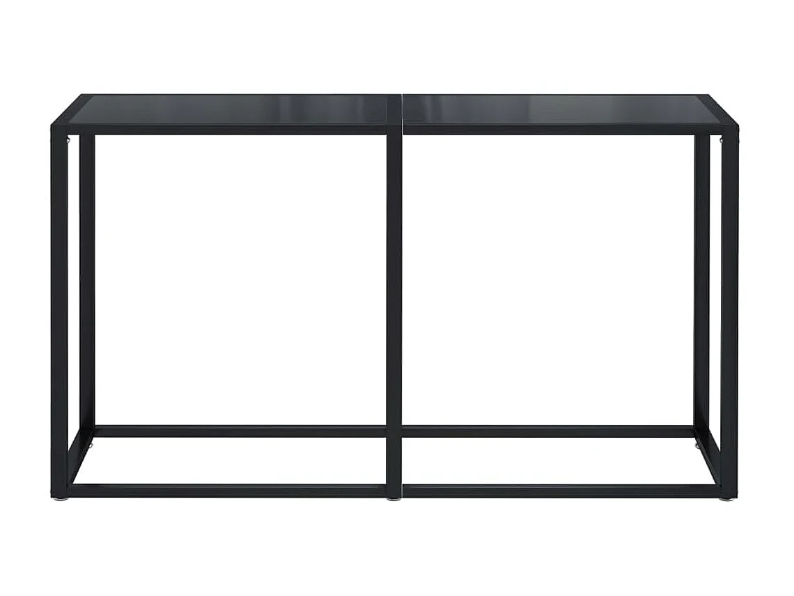 Mesa consola preto 140x35x75,5 cm vidro temperado PT273399