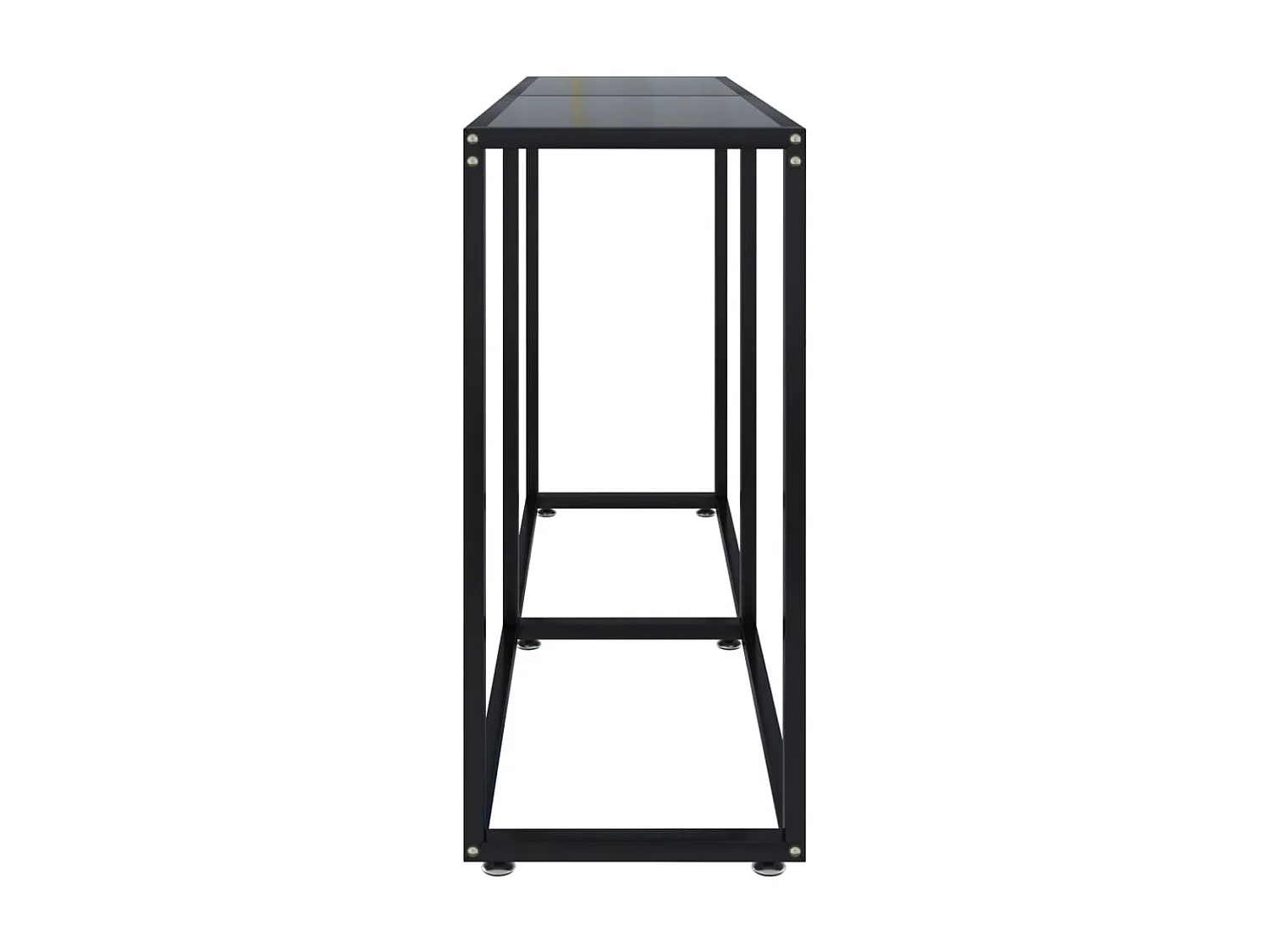 Mesa consola preto 140x35x75,5 cm vidro temperado PT273399