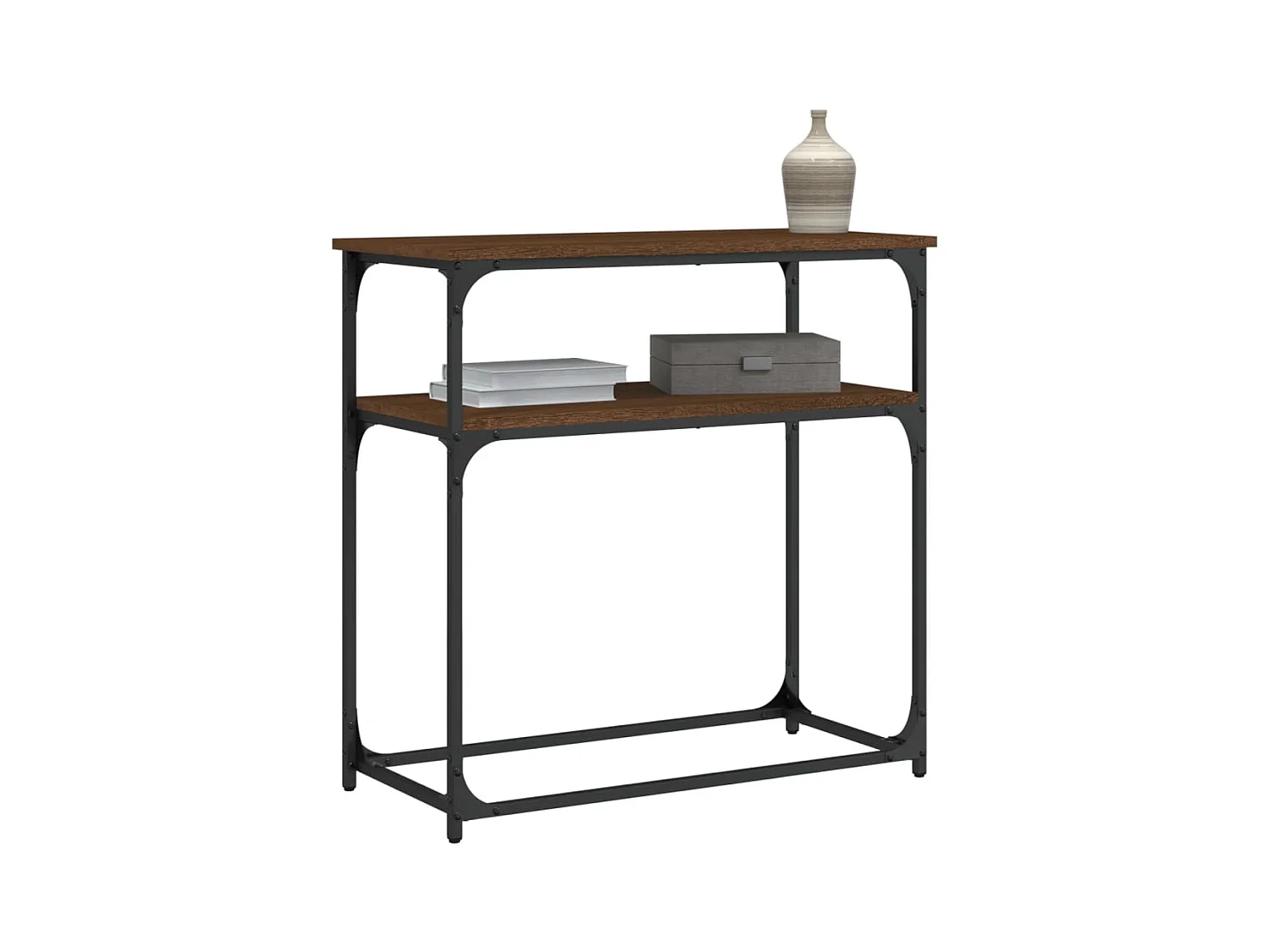 Konsolentisch,Flurtisch Braun Eichen-Optik 75x35,5x75 cm Holzwerkstoff -gkd320740