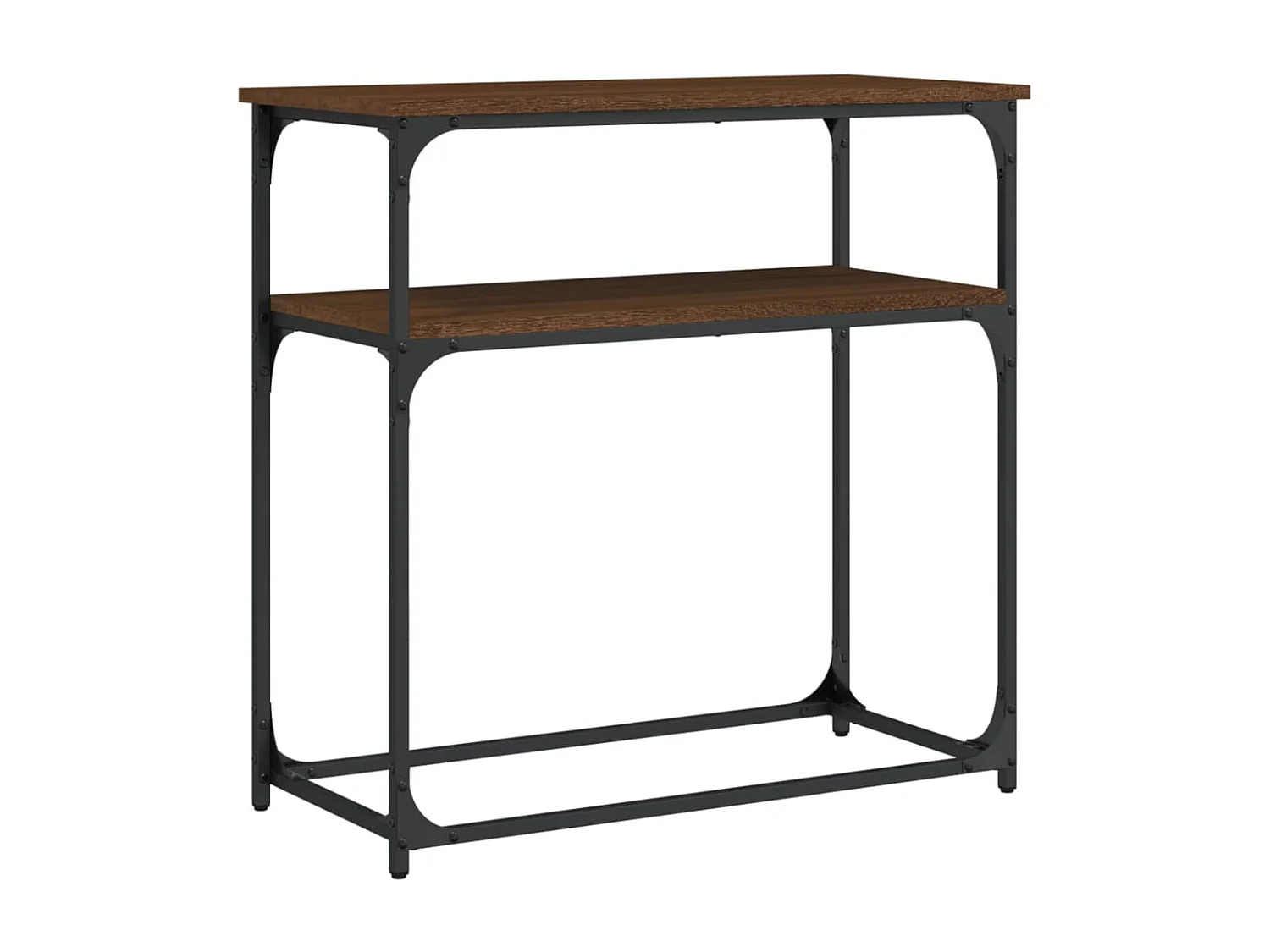 Console chêne marron 75x35,5x75 cm bois d'ingénierie OFR44947 BonneVie Meuble