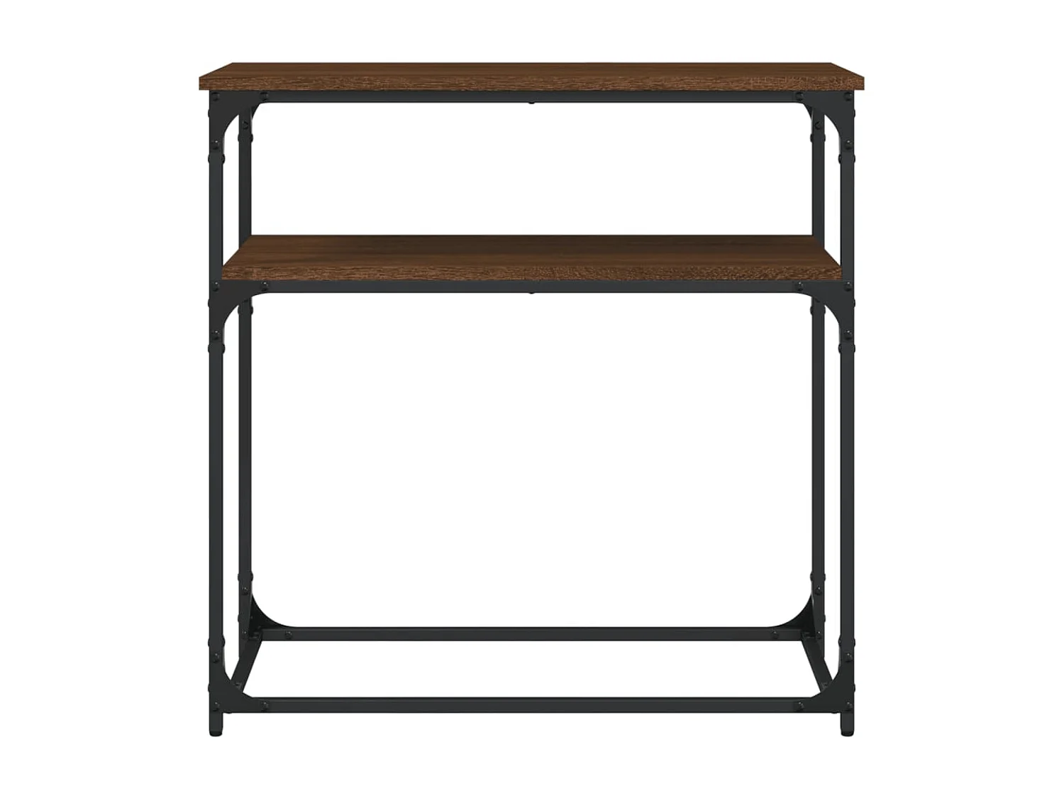 Console chêne marron 75x35,5x75 cm bois d'ingénierie OFR44947 BonneVie Meuble