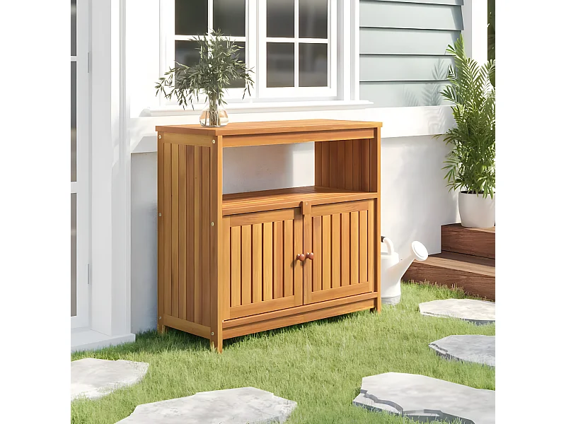 Mesa consola para jardim 80x35x75 cm madeira de acácia maciça PT401512