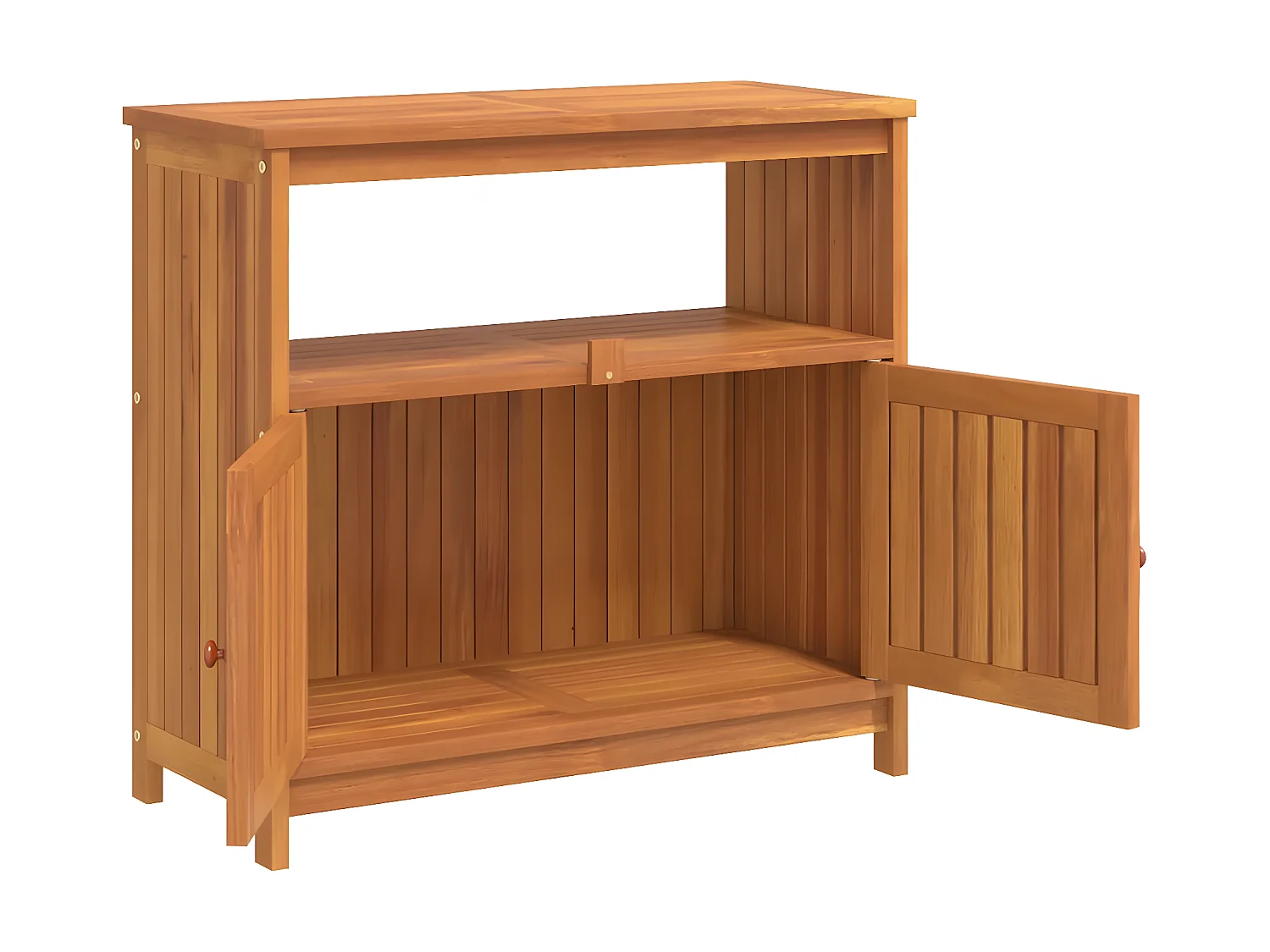 Console de jardin 80x35x75 cm bois massif d'acacia OFR92471 BonneVie Meuble