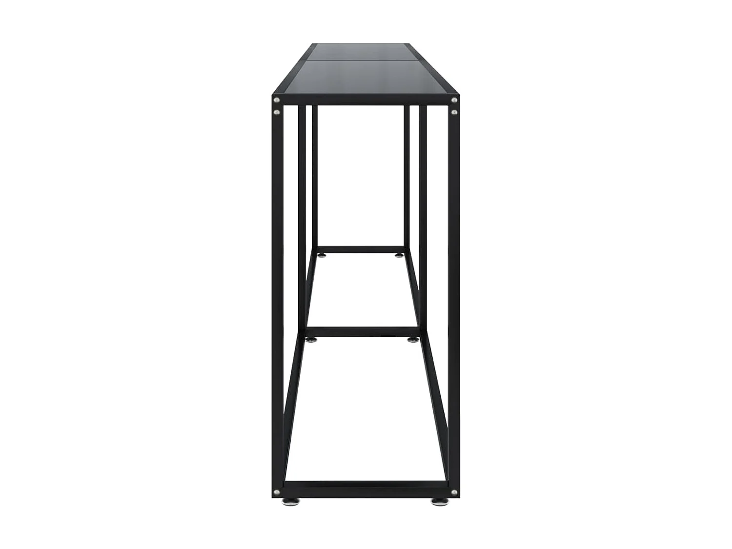 Mesa consola vidrio templado negro 220x35x75,5 cm ES312459