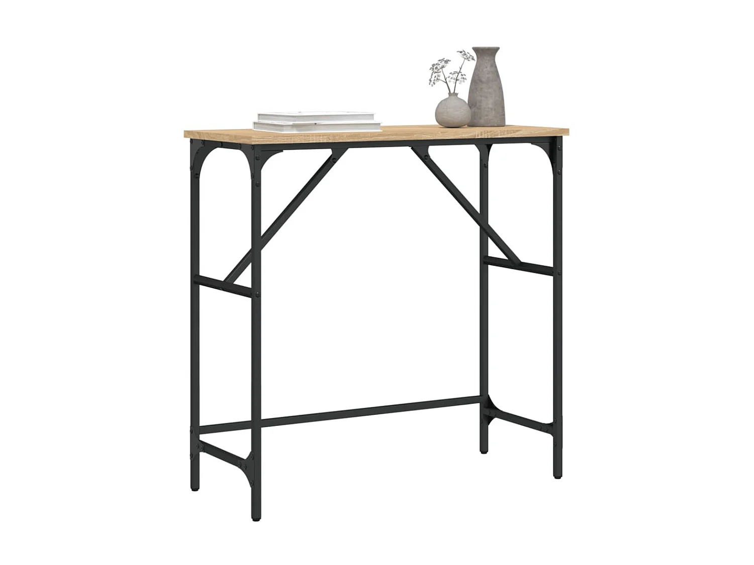 Console chêne sonoma 75x32x75 cm bois d'ingénierie OFR45919 BonneVie Meuble