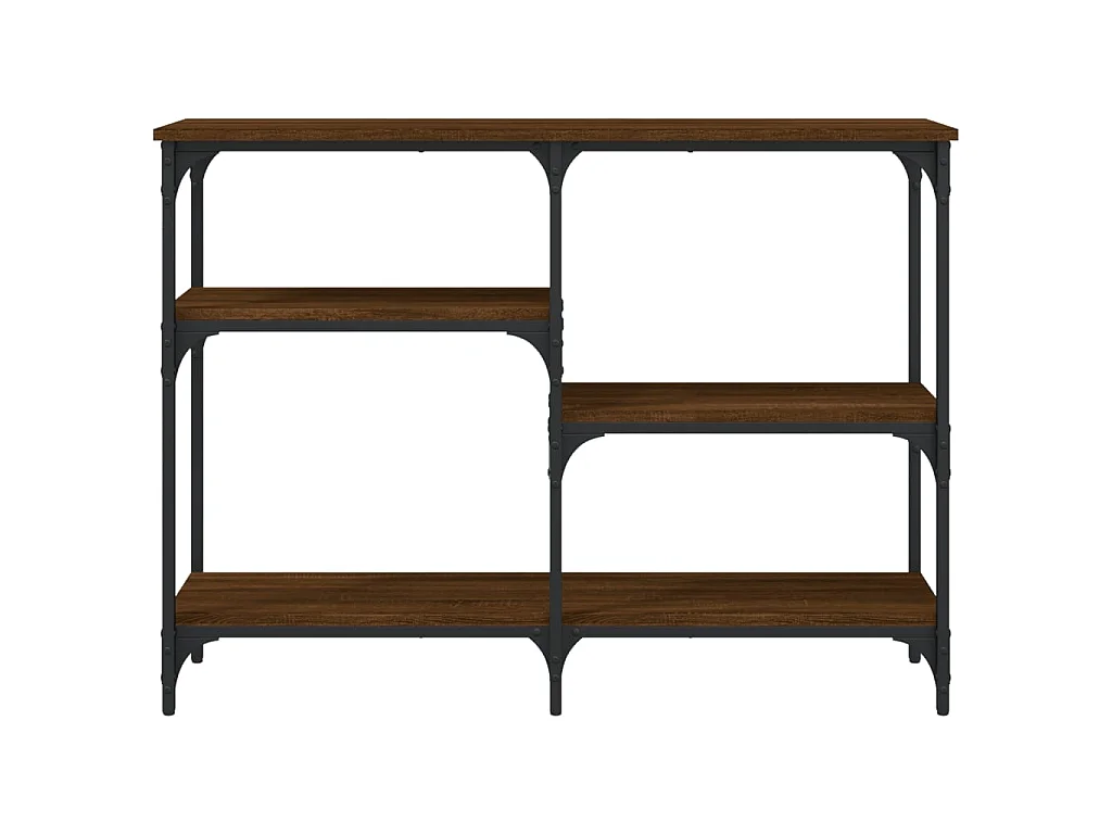 Console chêne marron 102x29x75 cm bois d'ingénierie OFR47336 BonneVie Meuble