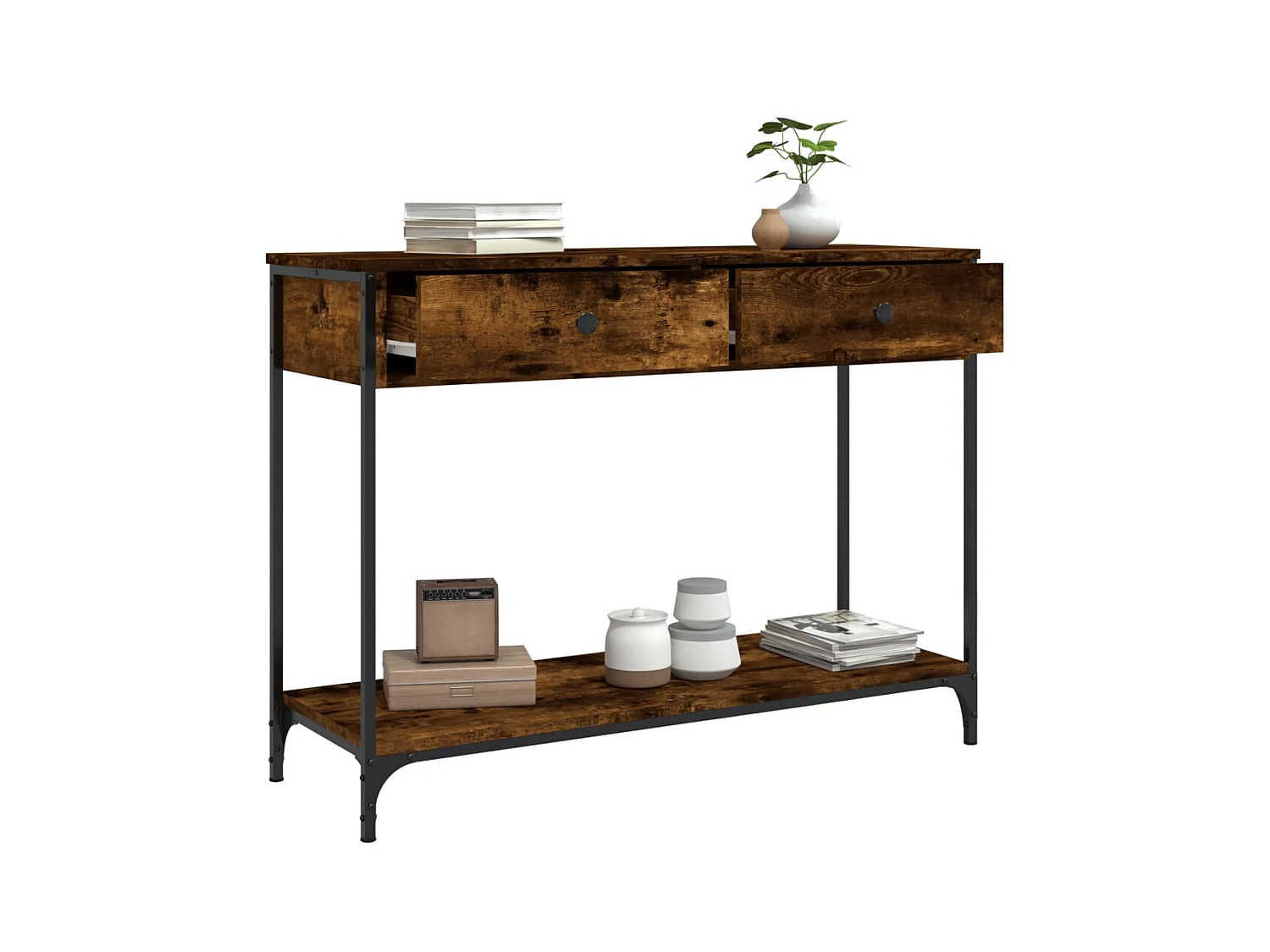 Konsolentisch,Flurtisch Räuchereiche 100x34,5x75 cm Holzwerkstoff -gkd567246