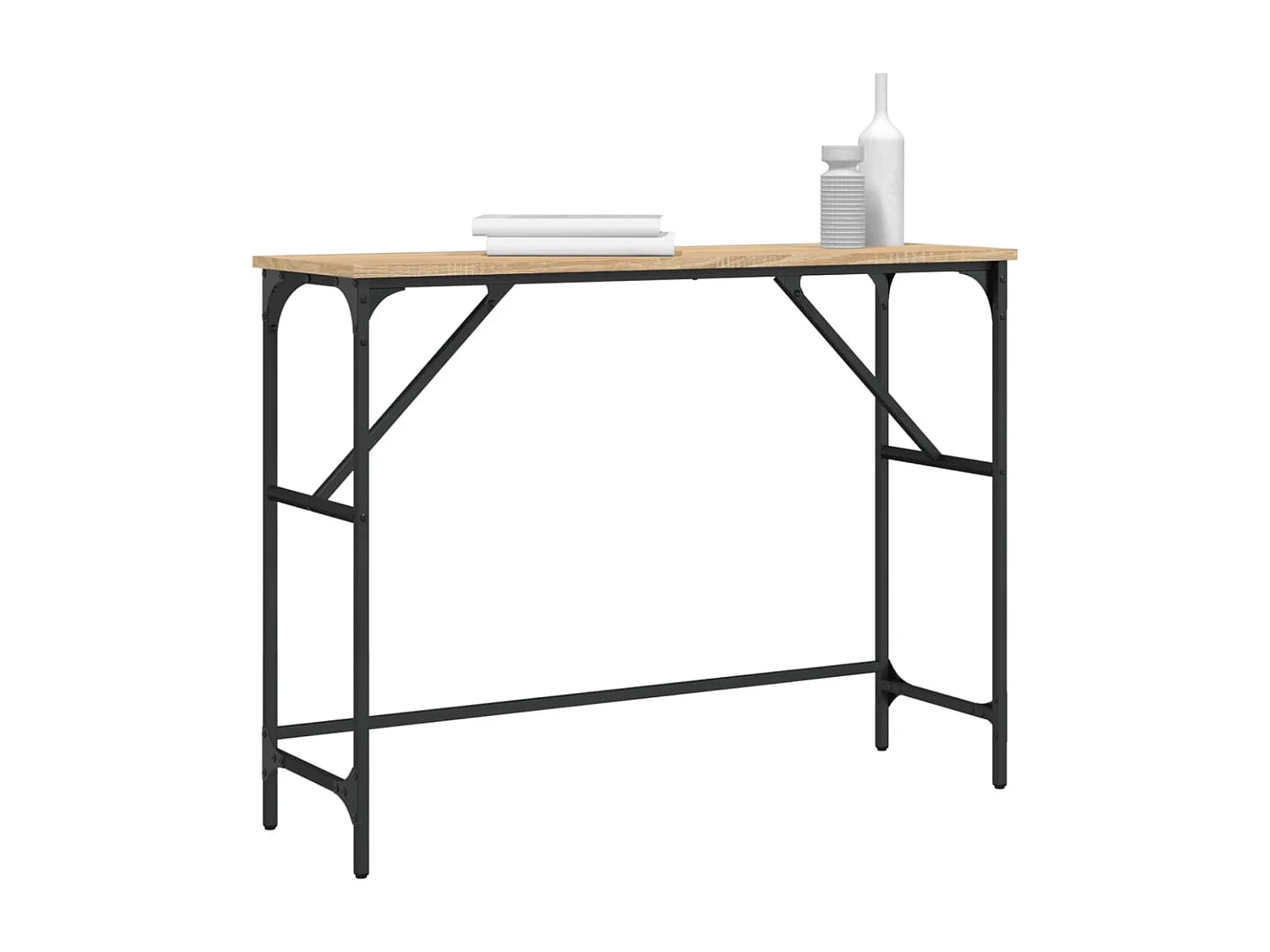 Console chêne sonoma 100x32x75 cm bois d'ingénierie OFR65836 BonneVie Meuble