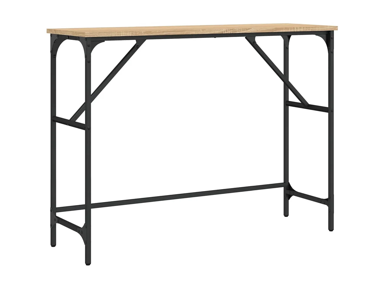 Console chêne sonoma 100x32x75 cm bois d'ingénierie OFR65836 BonneVie Meuble