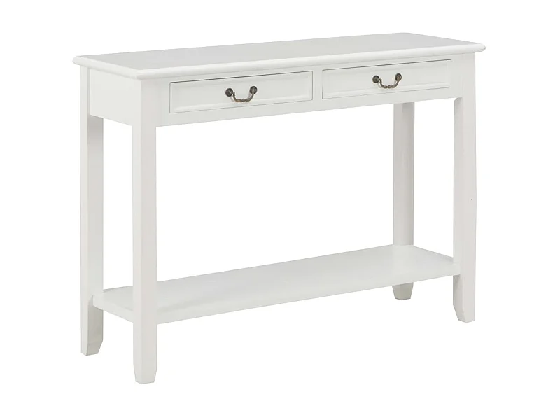 Console Blanc 110x35x80 cm Bois OFR34478 BonneVie Meuble