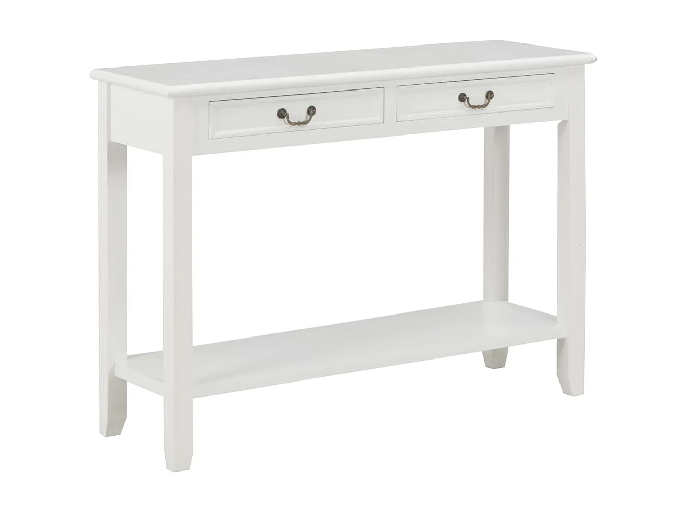 Console Blanc 110x35x80 cm Bois OFR34478 BonneVie Meuble