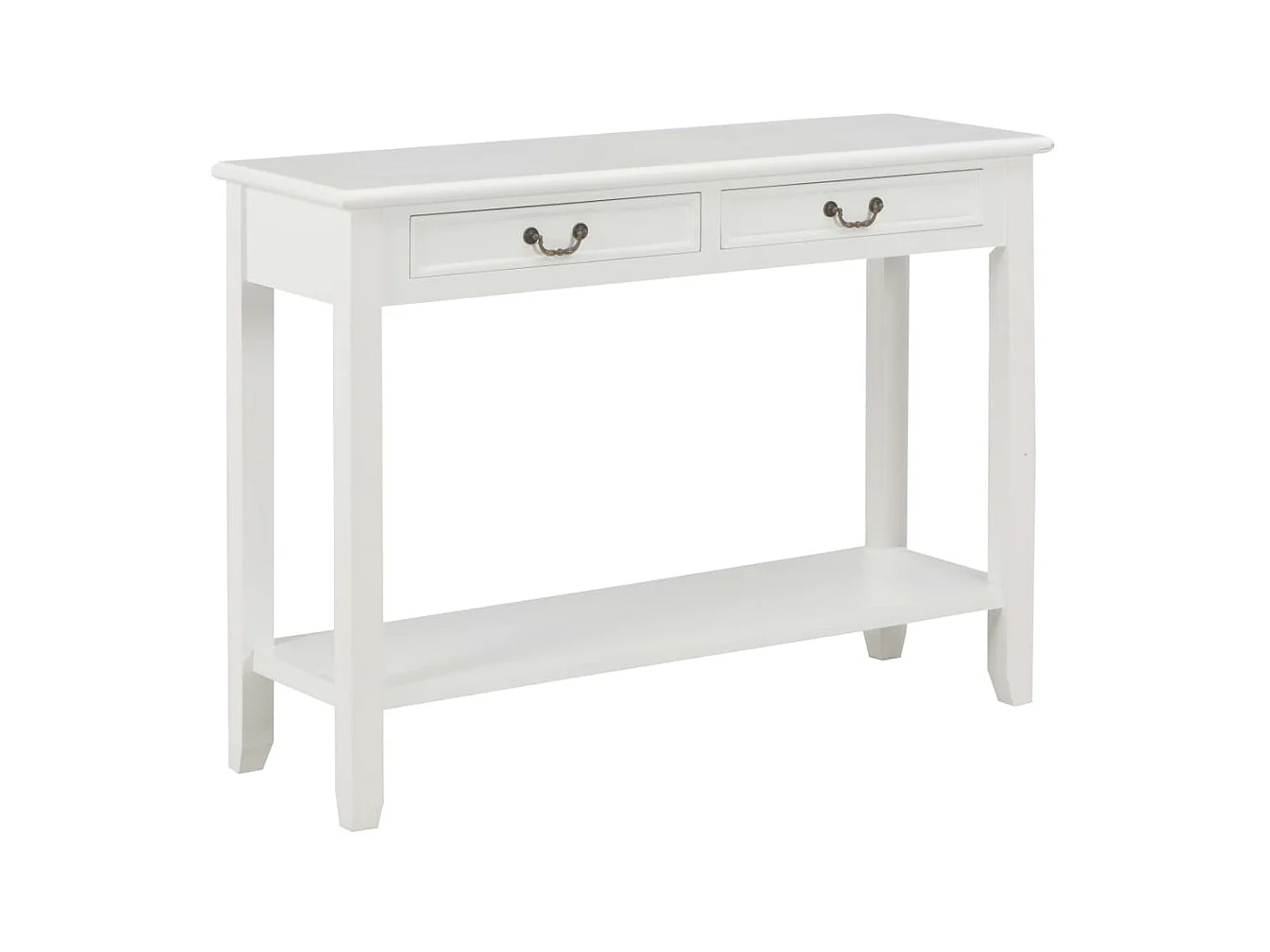 Console Blanc 110x35x80 cm Bois OFR34478 BonneVie Meuble