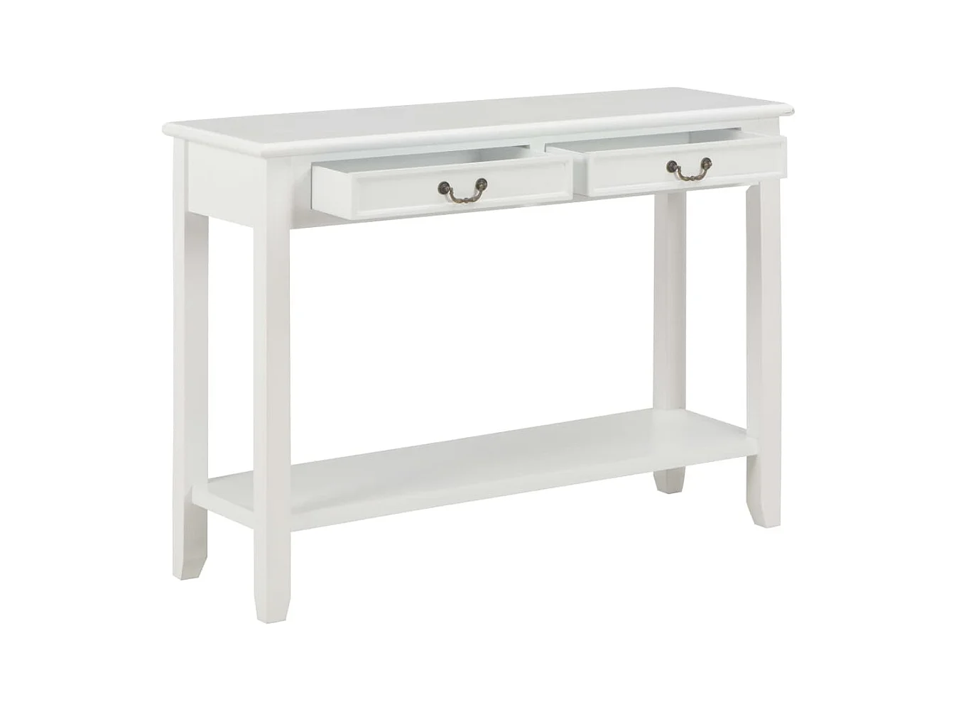 Mesa consola 110x35x80 cm madeira branco PT526075