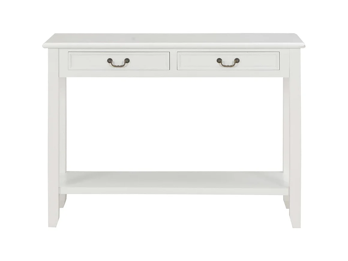 Mesa consola 110x35x80 cm madeira branco PT526075
